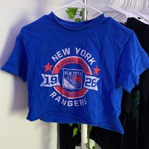 New York Rangers Crop Top